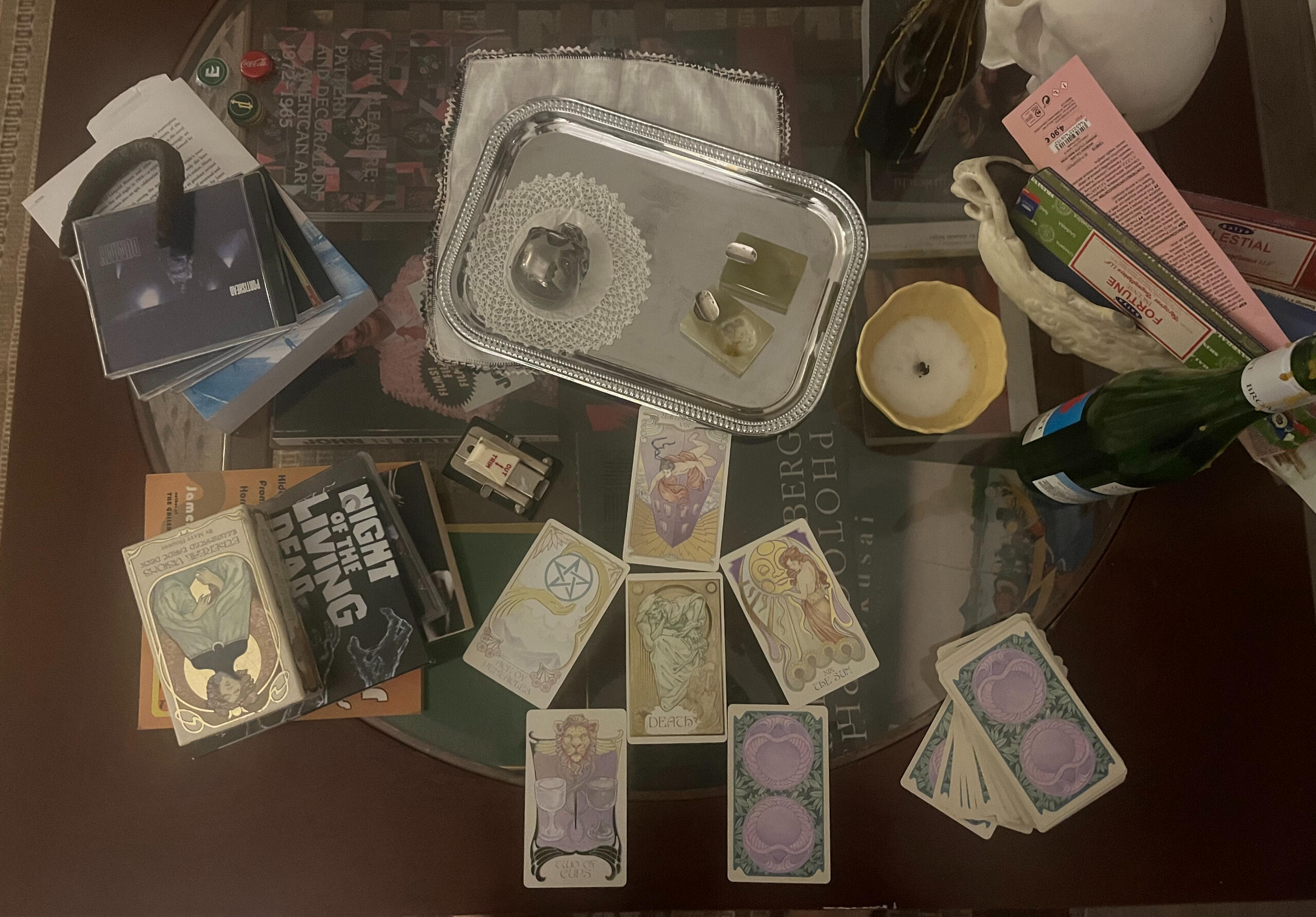 coffee table - tarot spread