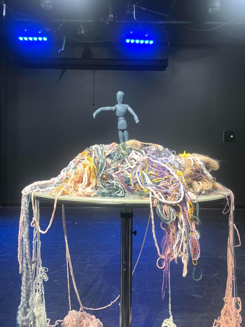 yarn table centerpiece